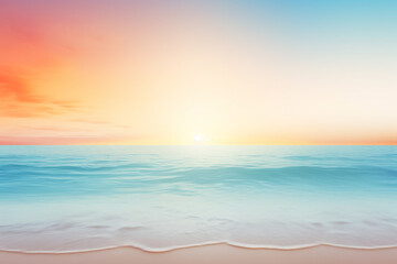 Fototapeta na wymiar Abstract Blur of Beach with White and Yellow