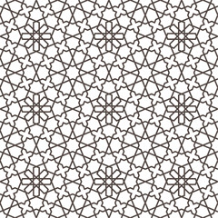 Fototapeta premium Seamless abstract geometric pattern in Islamic style