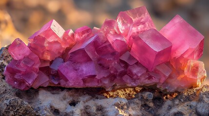 pink spinel, close up raw material mineral gemstone, idea for gemology and spiritual theme concept, Generative Ai