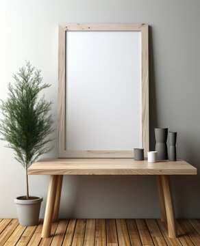 Light Wood Picture Frame. modern flat narrow simple light wood picture frame