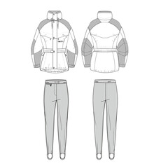 Women Set Shelljacket/Outdoor jacket and Stirrup pants