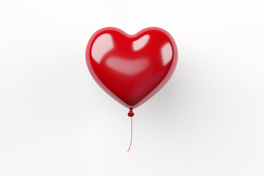 Red Love heart balloon PNG image