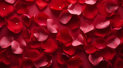 Vibrant Valentine's Day background with red hearts
