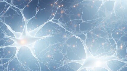Neuron network in human brain, medical background. Macro view of nervous system