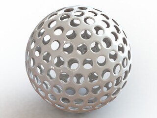 Wireframe Shape Geometric Golf Ball 3D print model