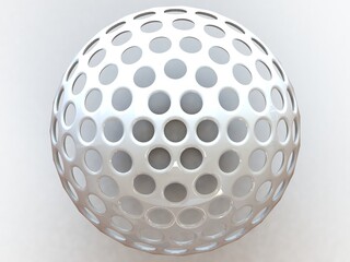 Wireframe Shape Geometric Golf Ball 3D print model