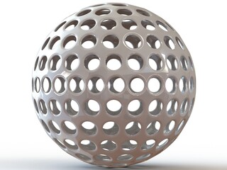 Wireframe Shape Geometric Golf Ball 3D print model
