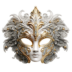 Transparent luxury carnival venetian mask clipart