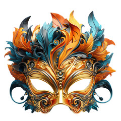 Transparent luxury carnival venetian mask clipart