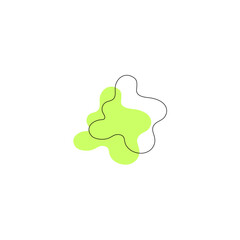 blob element vector light green color light