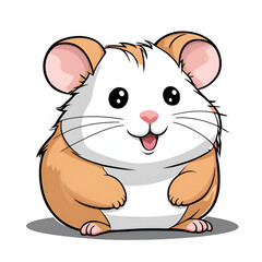 illustration of cute Hamster, generative ai