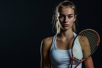 tennis player girl with a nice body generative ai
