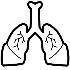 lungs line icon