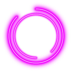 Purple Neon Circle Frame