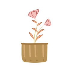 Vector flower pots with beautiful colors pot