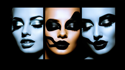 Elegant Portraits, Mesmerizing Transformations of Women Embracing Black Makeup