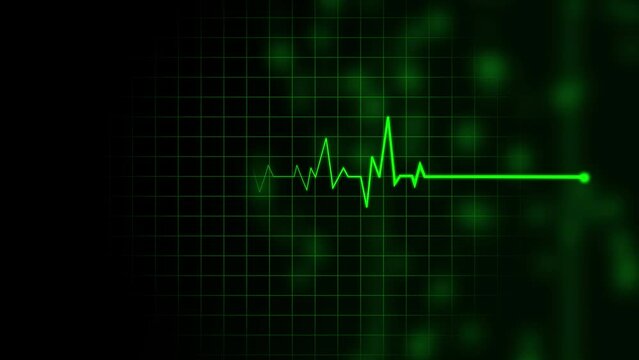 Futuristic glowing heartbeat icon abstract medical Presentation background with flat icons symbols animation.