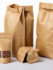 Elevate your brand with the sophisticated appeal of a kraft paper bag standup pouch, featuring a secure zipper for packaging needs.
