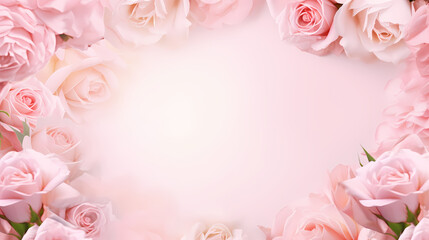 Fototapeta premium Flower composition background, decorative flower background pattern, floral border background