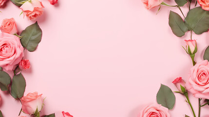 Fototapeta premium Flower composition background, decorative flower background pattern, floral border background