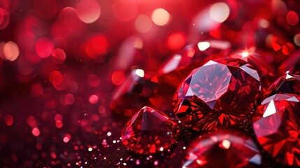 Seamless red ruby background with a radiant shine, showcasing a captivating texture