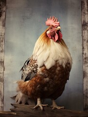 Country Coop: Captivating Chicken Photo on a Farm