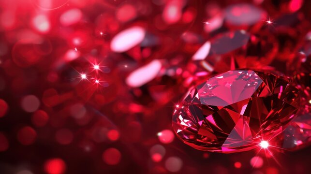 Seamless red ruby background with a radiant shine, showcasing a captivating texture