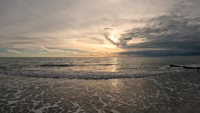 4k footage at sunset over Madeira Beach near St Petersburg, Florida, USA