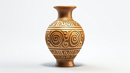 Antique ancient greek wine vase with meander pattern