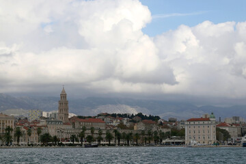Fototapeta premium Historical city centre of Split, Croatia. Beautiful view of the promenade.