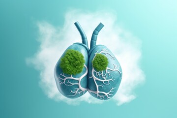 World Tuberculosis day and no tobacco day campaign, healthy lung. Healthcare and medical concept. - obrazy, fototapety, plakaty