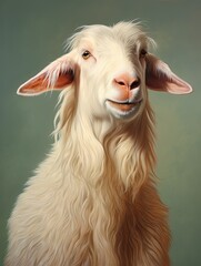 Country Farm Pet: Enchanting Domestic Goat Image - Captivating Animal Photography