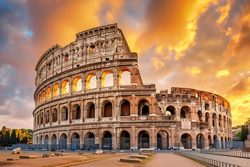 Fototapeta na wymiar Beautiful image of the famous Roman colosseum