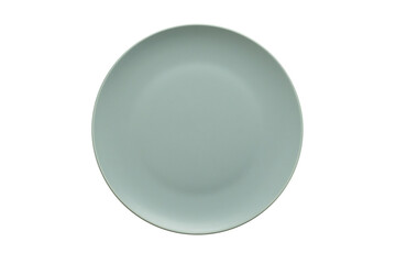 シンプルな無地の平皿の俯瞰写真