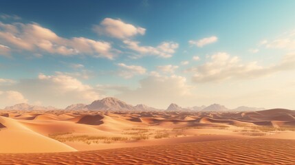 Fototapeta na wymiar An expansive desert backdrop with sand dunes and a vast horizon
