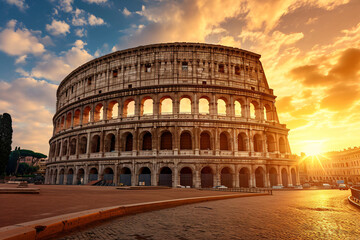 Fototapeta na wymiar Beautiful image of the famous Roman colosseum