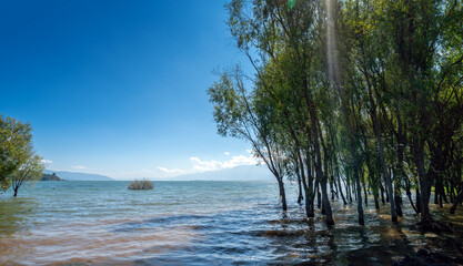 Landscape of Erhai Lake, located in Dali, Yunnan, China. - 707714716