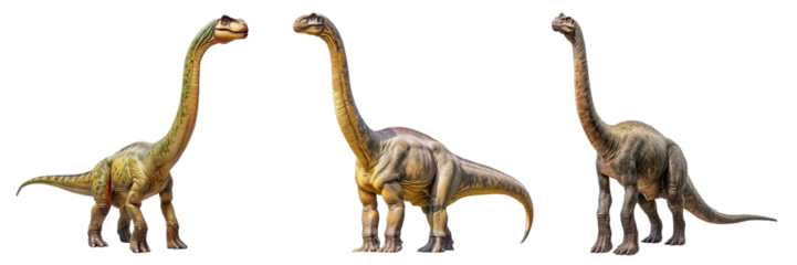 Collection of PNG. Brachiosaurus isolated on transparent background.