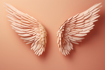 Pink angel wings for design