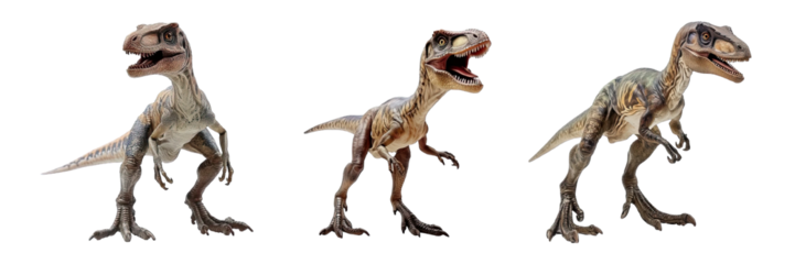 Collection of PNG. Velociraptor isolated on transparent background.