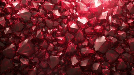 Seamless red ruby background with a radiant shine, showcasing a captivating texture - obrazy, fototapety, plakaty
