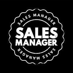 Sales Manager text stamp, concept background