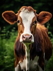 Nature's Finest: Captivating Jersey Cow on a Farm, Grazing in the Fields and Providing Fresh Milk - Farm Animal Photography