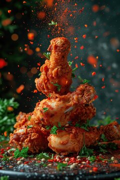 Photography qualitative de morceaux de poulets, pilon de poulet. Qualitative photography of chicken pieces, chicken drumsticks.