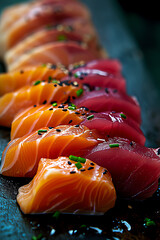 fresh salmon on a plate