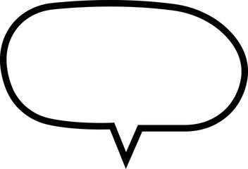 Talk bubble speech icon. Blank empty bubble vector illustration design element. Chat on line symbol template editable stock. Dialogue balloon sticker silhouette isolated on transparent background.