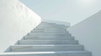 
Career growth represented by digital stairs, ai generated isolated on a white background 