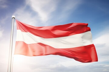 Naklejka na ściany i meble Austria Flag waving
