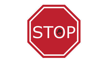 stop sign isolated on white