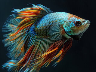 Fototapeta premium siamese fighting fish in aquarium